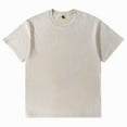 thumbnail image 2 of Zimjoy Oversized Tshirts for Men Casual Crew Neck Beige Tshirt Men Vintage Mens Washed Cotton T Shirts Loose Fit Short Sleeve Fashion Clothing, Beige L, 2 of 8