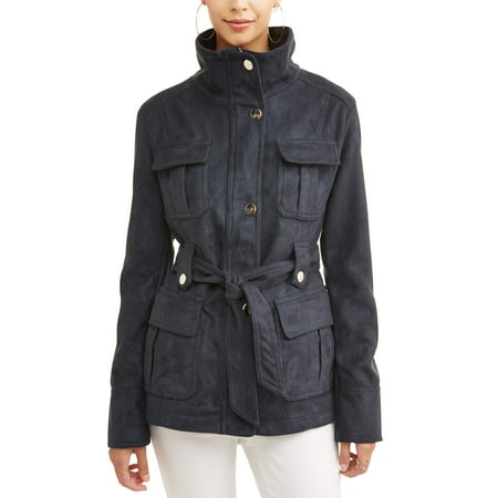 - Women's Belted Suede Jacket