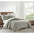 thumbnail image 2 of Chic Home Ansel 9-Piece Jacquard Comforter Set, Queen, Grey, 2 of 7