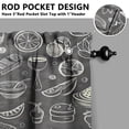 thumbnail image 5 of Kitchen Food Cooking Chef Kitchen Curtains and Valances Set - 3 Piece Kitchen Curtains Sets with Valance for Windows Rod Pocket Machine Washable Kitchen Decor Decorations (54"x18"+2x27.5"x24"), 5 of 6