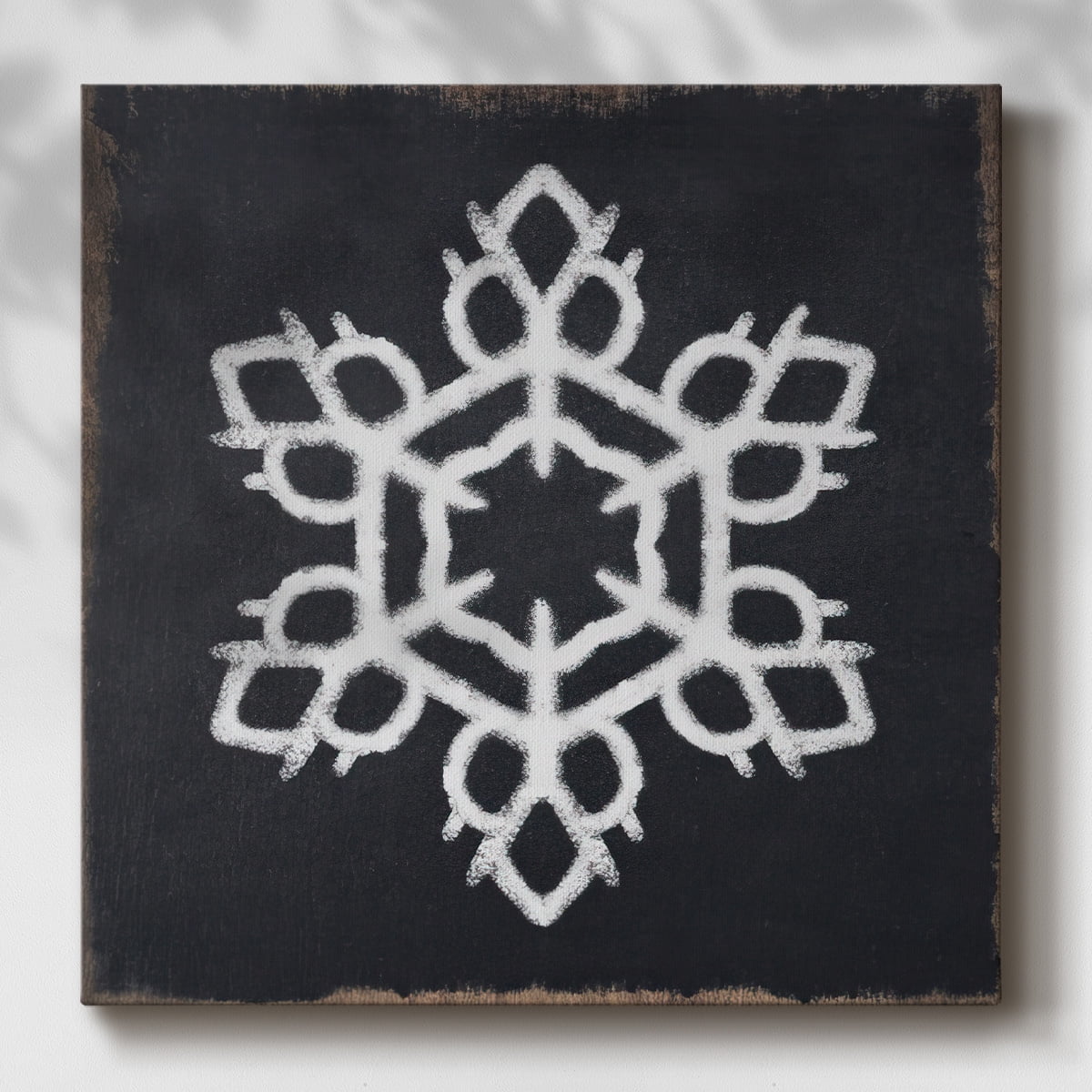Chalkboard Snowflake II- Gallery Wrapped Canvas