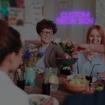 UPONRAY Two Lines Custom Neon Signs, Usb Powered with Adjustable Brightness Wall Decor for Gifts, Purple, 18 inch