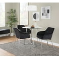thumbnail image 3 of Daniella Contemporary Dining Chair in Chrome Steel and Black Velvet by LumiSource - Set of 2, 3 of 4