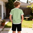 thumbnail image 7 of CYRBOKO Boys T-shirts, Pullover Casual Short Sleeve Cotton Summer Tops Green Size 7-8 T, 7 of 7