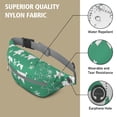 thumbnail image 5 of Fanny Pack Green Christmas Tree Pattern Waist Pack Bag,Running Cross Bag,Waterproof Large Fanny Packs for Women Men for Travel Running Hiking Cycling, 5 of 6