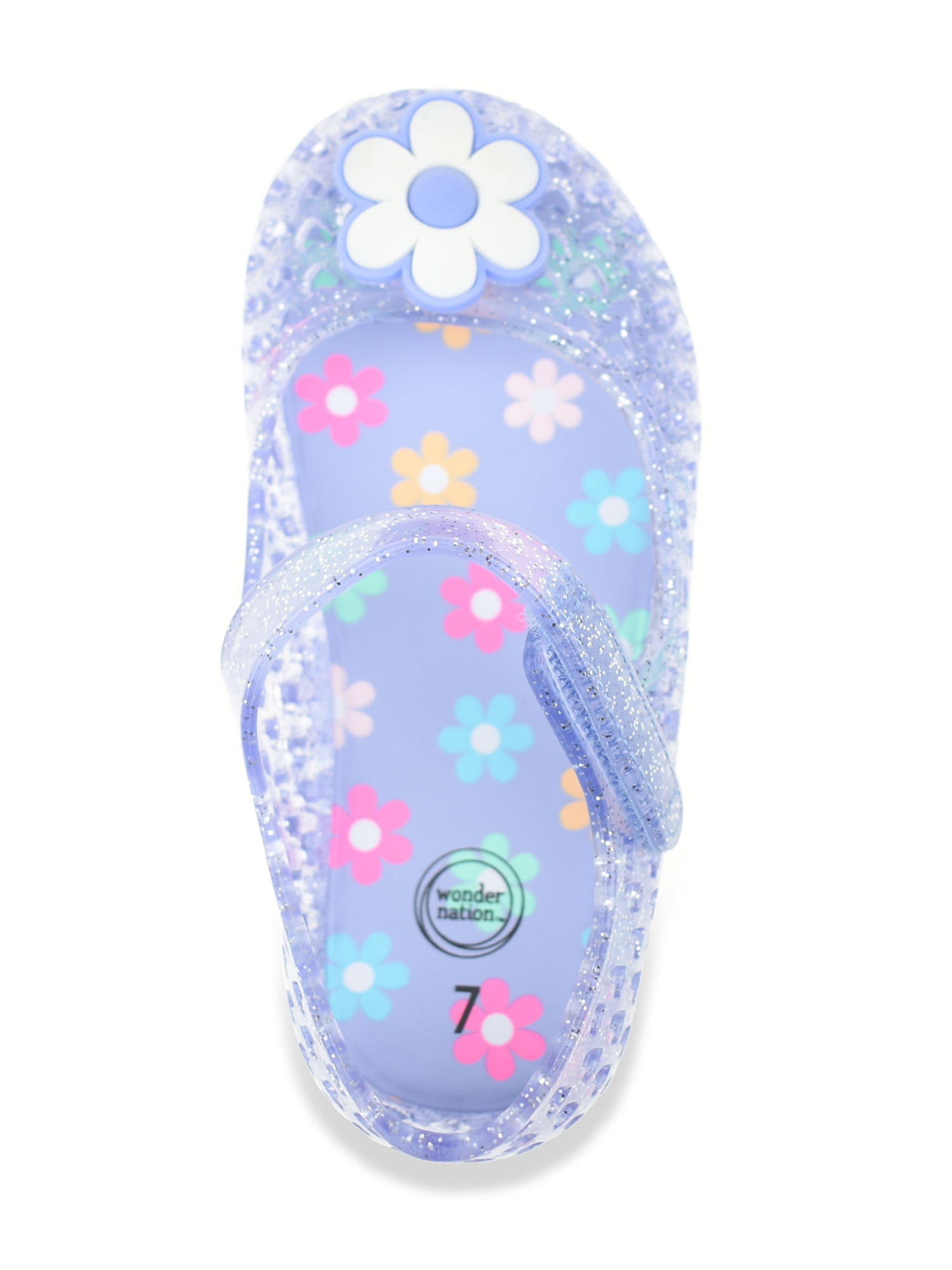 Wonder Nation Toddler Girl Jelly Flat Sandal