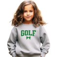 thumbnail image 3 of Golf Sweatshirt for Women, Teens & Kids Trendy Coquette Bow Graphic Sweater Gray Sweatshirt Youth Small, 3 of 5