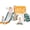 White+Orange, variant on EAYSG 5 in 1 Toddler Slide,Freestanding Toddler Slide, L Shaped Slide with Basketball Hoop,Baby Climber for Indoor Outdoor(S/Beige Grey)