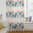 thumbnail image 6 of Summer Starfish Sheer Curtains 96 Inches Long, Blue Conch Coral Ocean Retro Beige Light Filering Curtains, Privacy Drapes Simi Floor to Veiling Curtain for Living Room Bedroom Large Window Treatment, 6 of 9