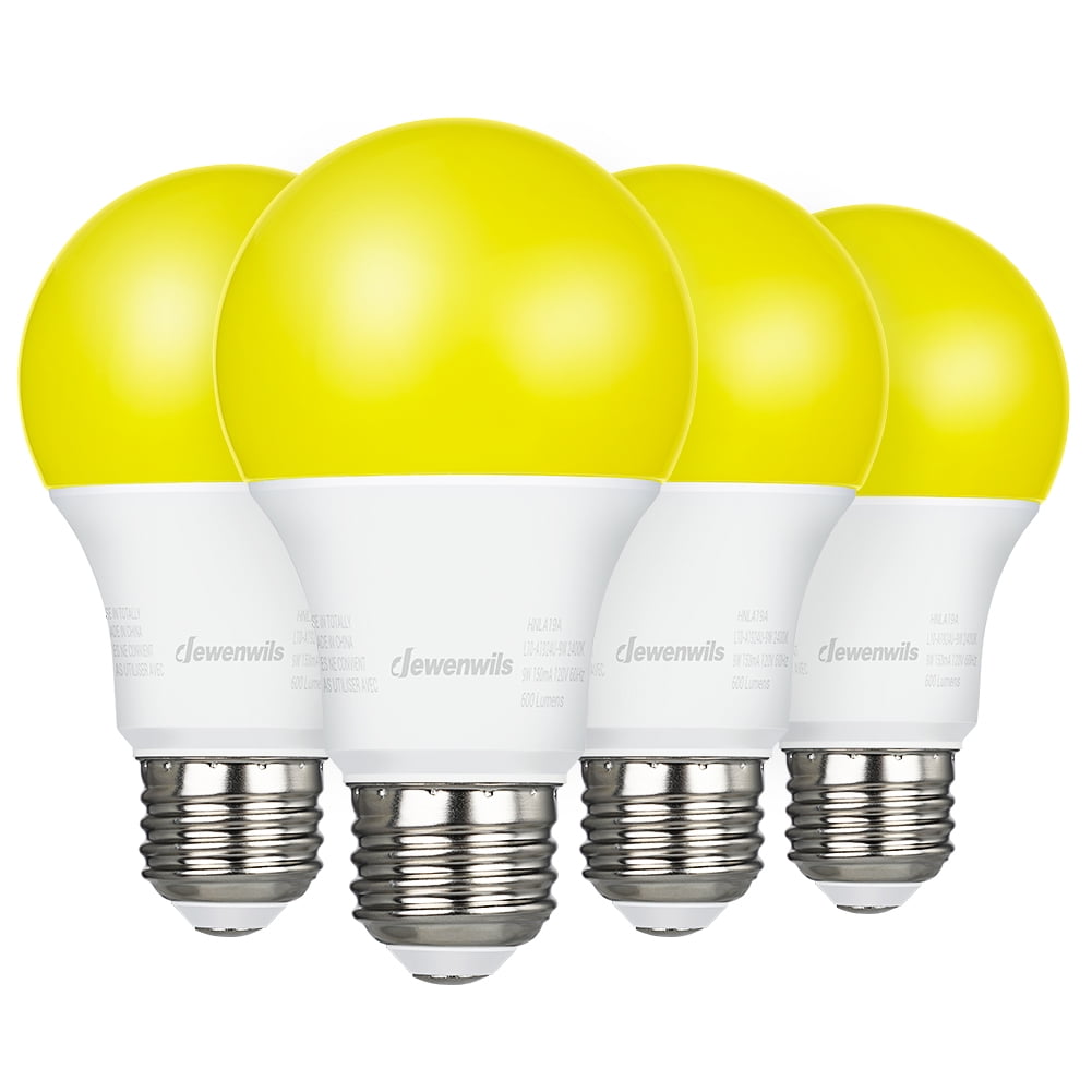 DEWENWILS LED Light Bulbs A19 Yellow Light Bulb 9W(60W Equivalent