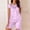 Purple A3, variant on Hrsba Women's Pajama Set Solid Color Ice Silk Short Sleeve Mid Length Sleep Dress 2-Piece Sleepwear