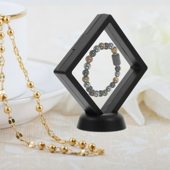 STRANDCHIC Floating Frame Jewelry Case 3D Floating Effect Plastic Display Collectors Home Use 1Pcs