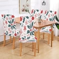 thumbnail image 6 of Chair Cover 2 Pack Removable Dining Chair Protectors Washable Chair Slipcovers Seat for Home Wedding Decor Holly Leaves and Snowflakes, 6 of 6