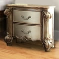 thumbnail image 2 of Gold-Finished Nightstand with Full Ext. Ball Bearing Drawers / Facilitate Easy Access to Items, 2 of 2