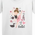thumbnail image 4 of Inktastic Ballerina I Love Ballet Dance Youth T-Shirt, 4 of 5