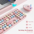 thumbnail image 2 of Combo de teclado y ratón GTSP Typewriter Pink Wireless, 2 of 6