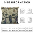 thumbnail image 5 of ONETECH  Human Faces Throw Pillow Case Cushion Covers Abstract Line Art Texture with Hand Drawn for Couch Bed Sofa Car Waist, 5 of 5