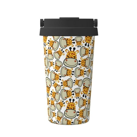 

KLL Giraffes Head Pattern Stainless Steel Vacuum Insulated Tumbler - Carry Insulated Coffee Mug - Reusable Insulated Cold Brew Iced Coffee Cup Thermos