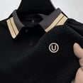 thumbnail image 6 of Breeze Polo Shirts for Men Stretchy Quick Dry Casual Short Sleeve Wearbreeze Collared Textured Polo Shirt, M, 6 of 7