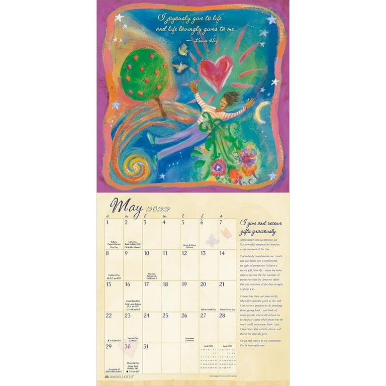 You Can Heal Your Life 2024 Wall Calendar: Inspirational Affirmations by  Louise Hay | 12 x 24 Open | Amber Lotus Publishing
