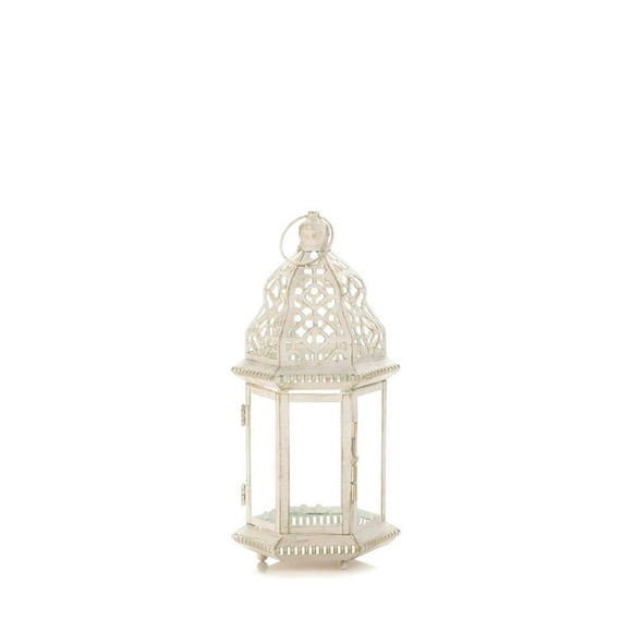 Candle Lantern Accent Plus Sublime, hierro envejecido y cristal
