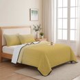 thumbnail image 5 of King Quilt Set 96''x106'', Orange Yellow Ombre Lightweight Bedspread Coverlet Set with 2 Pillow Shams, Modern Abstract Art Gradient Breathable All Season Quilt Bedding for Bedroom/Guest Room, 5 of 9
