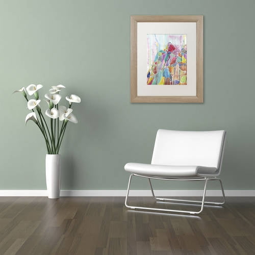 Trademark Fine Art "Mount Lucania" Canvas Art by Lauren Moss White Matte, Birch Frame
