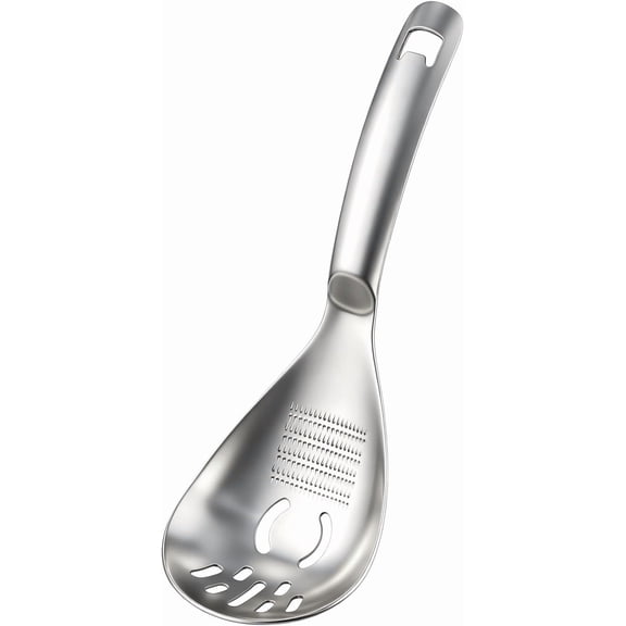 5-in-1 Stainless Steel Cooking Spoon – Potato Masher, Egg Separator, Bottle Opener & Mixing Stirrer