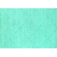 thumbnail image 1 of Ahgly Company Machine Washable Indoor Rectangle Solid Turquoise Blue Modern Area Rugs, 2' x 3', 1 of 4