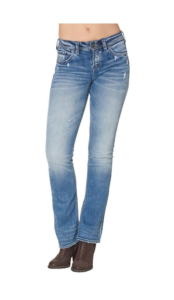 Silver Jeans - Silver Jeans Denim Womens Suki Bootcut Light Wash L94715SSX238 - Walmart.com 