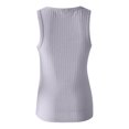 thumbnail image 5 of Idoravan Tank Tops for Women Clearance Women Casual Sleeveless V-Neck Loose Solid Pullover Fashion Blouse Tank Tops, 5 of 5