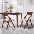 thumbnail image 3 of Folding Dining Chairs Set of 2, Wood Foldable Kitchen Chairs with Padded Cushion, Modern Event Chairs for Wedding, Guests, Party, Camping, 3 of 8