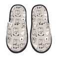 thumbnail image 2 of KLL Puppy Slippers for Women Men House Slip on Indoor Outdoor Bedroom Furry Fleece Lined Ladies Comfy Anti-Skid Rubber Hard Sole-Medium, 2 of 8