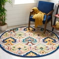thumbnail image 2 of SAFAVIEH Metro Jaymz Medallion Area Rug, Beige/Blue, 6' x 6' Round, 2 of 8