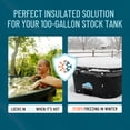 thumbnail image 3 of Polar Protector 100 Gallon Hard Insulated Stock Tank Cover – Hinged-Lid with 2.5″ Foam Insulation, 3 of 10