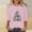 Pink, variant on Christmas Shirts for Women Trendy Glitter Xmas Tree Graphic Crewneck 3/4 Sleeve Blouses Loose Casual Ugly Funny Tops
