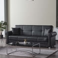 thumbnail image 4 of Ottomanson Convertible Sleeper Sofa Bed with Hidden Storage, Firm Comfort Couch, Black, 4 of 7