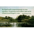 thumbnail image 2 of ArtsyQuotes 32x21 Gold Ornate Wood Framed with Double Matting Museum Art Print Titled - Bible Verse Quote Ephesians 4:32, Charles Francois Daubigny - The Ponds of Gylieu, 2 of 4