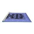 thumbnail image 2 of Ahgly Company Machine Washable Indoor Rectangle Oriental Blue Industrial Area Rugs, 5' x 8', 2 of 4