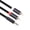 Black-1M, variant on 1-meter, 2-meter, 3-meter aluminum alloy casing, 3.5mm to 2RCA audio adapter for mobile phones, computers and subwoofers, AUX audio cable,Black-50 cm