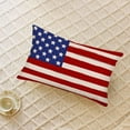 thumbnail image 4 of Independence Day Pillow Covers Blue Red Stars and Stripes American Flag Throw Pillow Cases 12x20 Inch Patriotic U.S. Flag 4th of July Home Decor Cushion Cover for Sofa Couch, 4 of 6