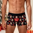 thumbnail image 2 of KHONTS Custom Face Men's Boxer Briefs Personalized Underwear with Photo Picture Customized Boxers Gifts for Boyfriend Husband Him 06-Black M, 2 of 9