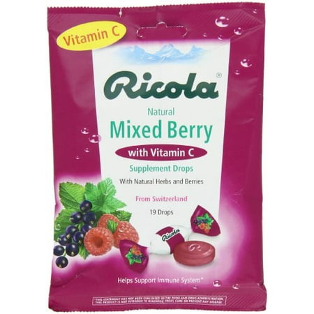 Mix Drapes - Ricola Supplement Drops With Vitamin C, Mixed Berry 19 ea