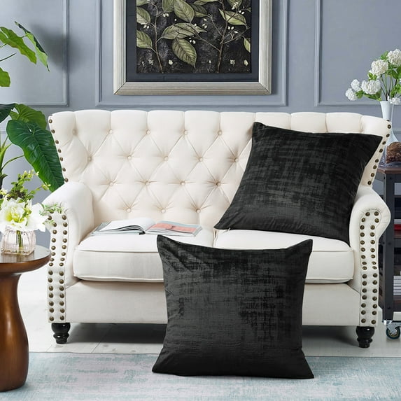 Home Soft Things Textured Velvet 2 Piece Pillow Shell Set - Peat - 26" x 26"