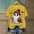thumbnail image 2 of Towmus Womens Funny Short Sleeve Crew Neck Halloween Clothes Fall T-Shirts Graphic Tee Tops, 2 of 4