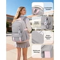 thumbnail image 5 of Girls Middle High School Backpack Lightweight Waterproof Teen Backpack for 15.6 Inch Laptop, Casual Daypack with Trolley Sleeve Hidden Pocket for Travel School 30L, 5 of 7