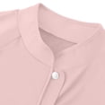 thumbnail image 6 of XPMWRP Womens Mandarin Collar Partial Placket Cropped Long Sleeve Sun Protection Athletic Shirt With Thumb Hole Cuffs Pink Free Size, 6 of 9