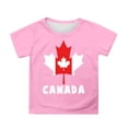 thumbnail image 1 of GDREDA Canada T-Shirts à Imprimé Drapeau Canada Day T-Shirt à Manches Courtes pour Filles T-Shirt d'Été à Col Rond Coupe Décontractée T-Shirts Basiques, 1 of 4