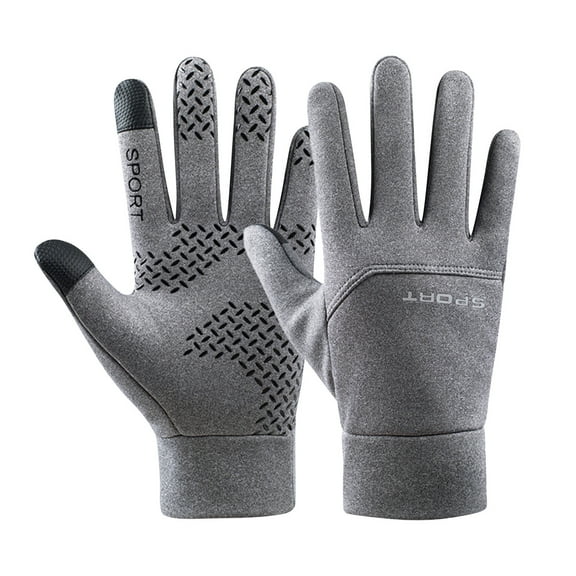 Wovilon Winter Thickened Gloves Warmth and Velvet Non-slip Outdoor Ski Gloves Men and Women Winter Touch Screen Non-Slip Gloves