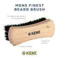 thumbnail image 4 of Kent BRD6 Small Travel Men's Beard and Mustache Brush, Natural Boar Bristle for Flawless Shaping and Grooming. Ergonomic Wood Handle. Dry or Wet Beard, Distributes Oils and Balms. Made in England, 4 of 6